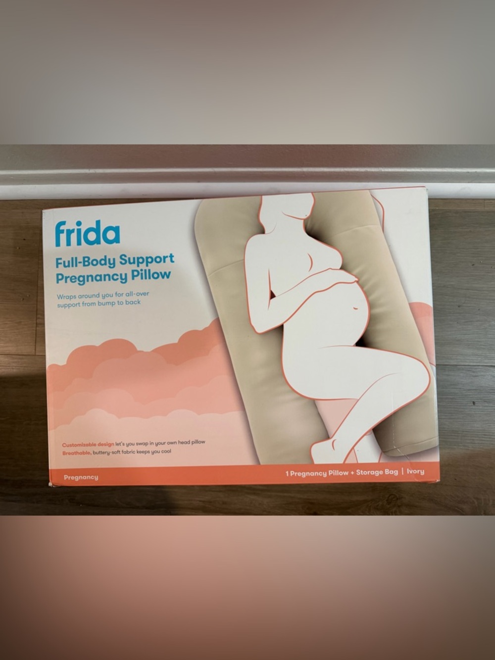 Frida mom Pregnancy Support Maternity Pillow - ivory